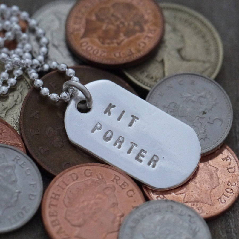 Mini Silver Identity Dog Tags Mini Silver Identity Dog Tags product image