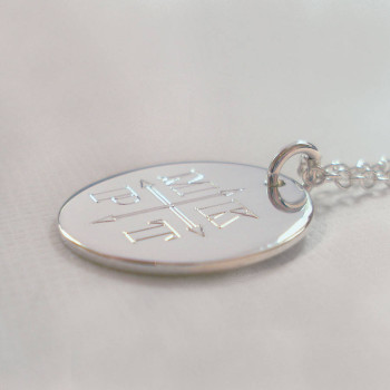 Engraved Monogram Arrows Necklace Engraved Monogram Arrows Necklace