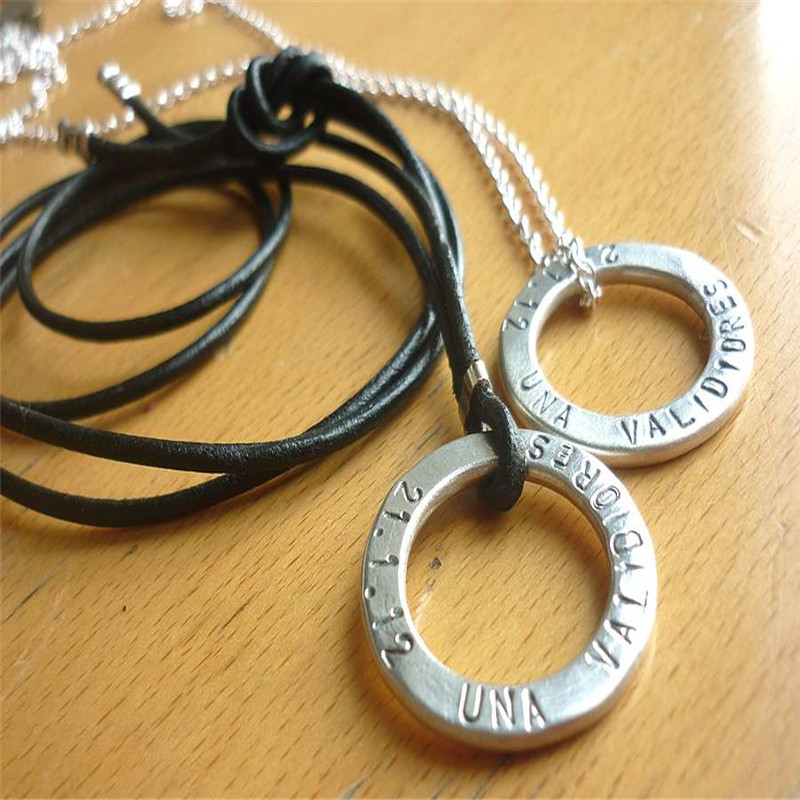 Two Personalised Wedding Necklaces Two personalised wedding necklaces for a couple
