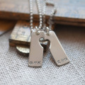 Personalised Heart Cut-Out Necklace for Couples Personalised heart cut-out necklace for couples