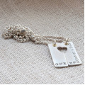 Personalised Heart Cut-Out Necklace for Couples Personalised heart cut-out necklace for couples