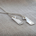 Personalised Heart Cut-Out Necklace for Couples Personalised heart cut-out necklace for couples