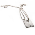 Personalised Heart Cut-Out Necklace for Couples Personalised heart cut-out necklace for couples