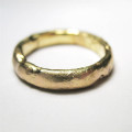 Organic D-section ring Handmade organic D-section ring, 4 mm wide