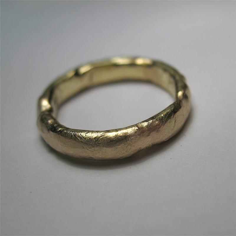 Organic D-section ring Handmade organic D-section ring