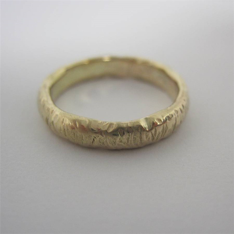 Organic D-section ring Handmade organic D-section ring