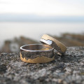 Personalised Two Tone Gold Coastline Ring Personalised two tone gold coastline ring