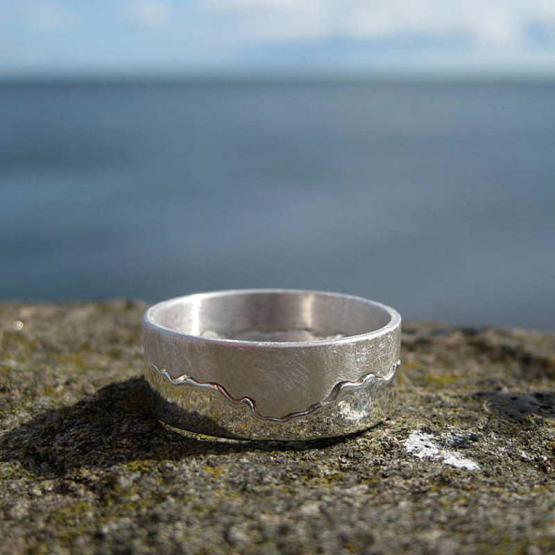 Men's Coastline Map Ring Personalised men's coastline map ring product image