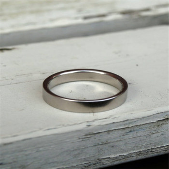18ct White Gold Flat Wedding Band 18ct White Gold Flat Wedding Band