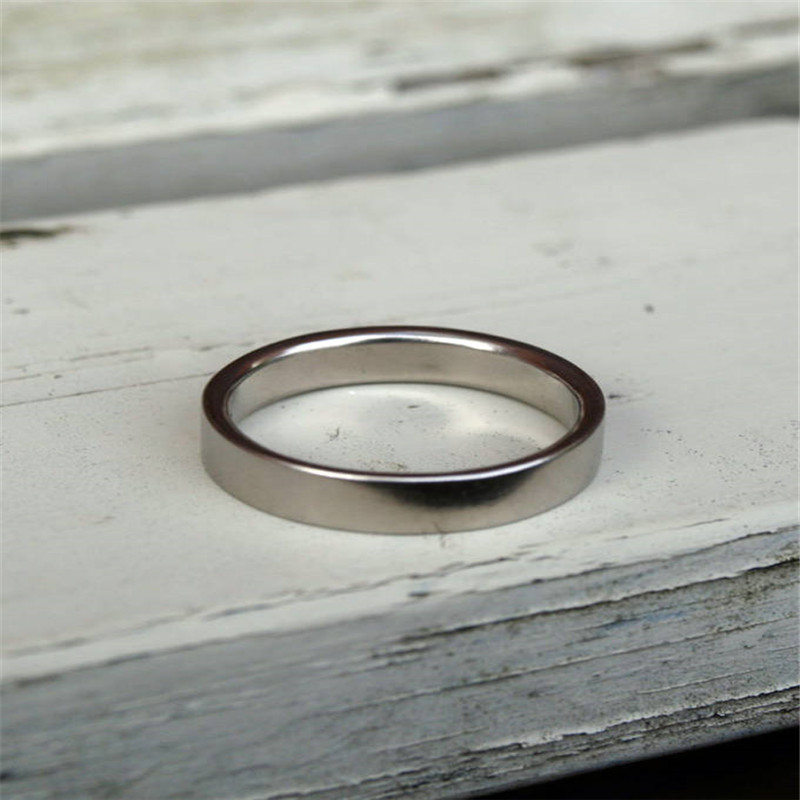 18ct White Gold Flat Wedding Band 18ct White Gold Flat Wedding Band product view