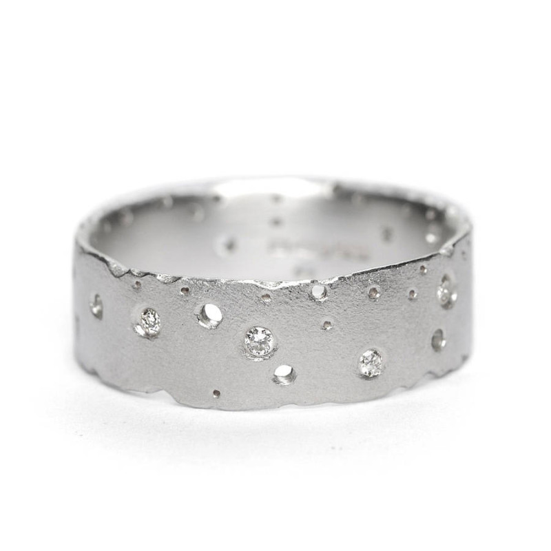 Patterned Silver Band Patterned silver band ring product image