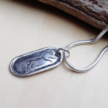Uffington Horse Silver Pendant