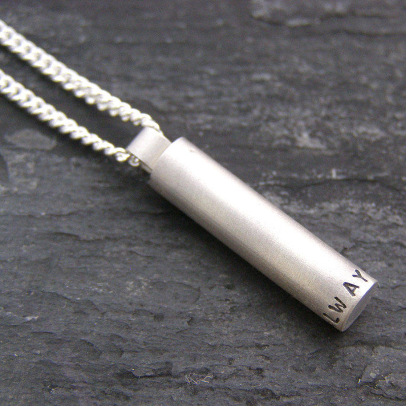 Personalised Bullet-Like Pendant Gallery View Personalised bullet-like pendant gallery view