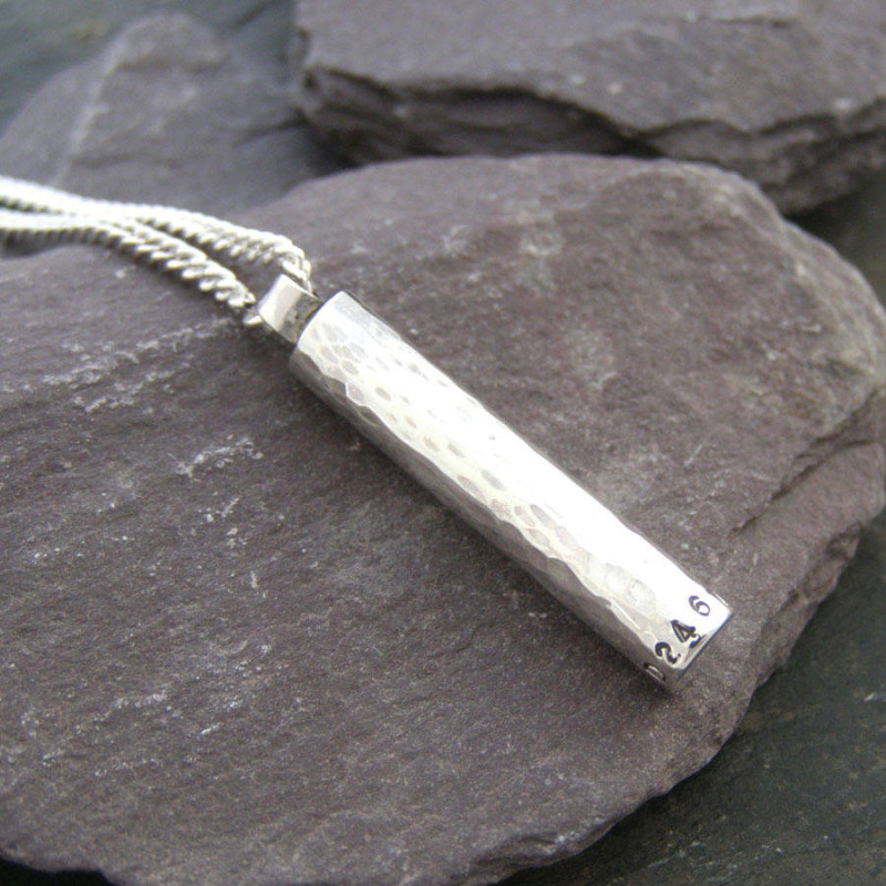 Personalised Bullet-Like Pendant Detail View Personalised bullet-like pendant detail view