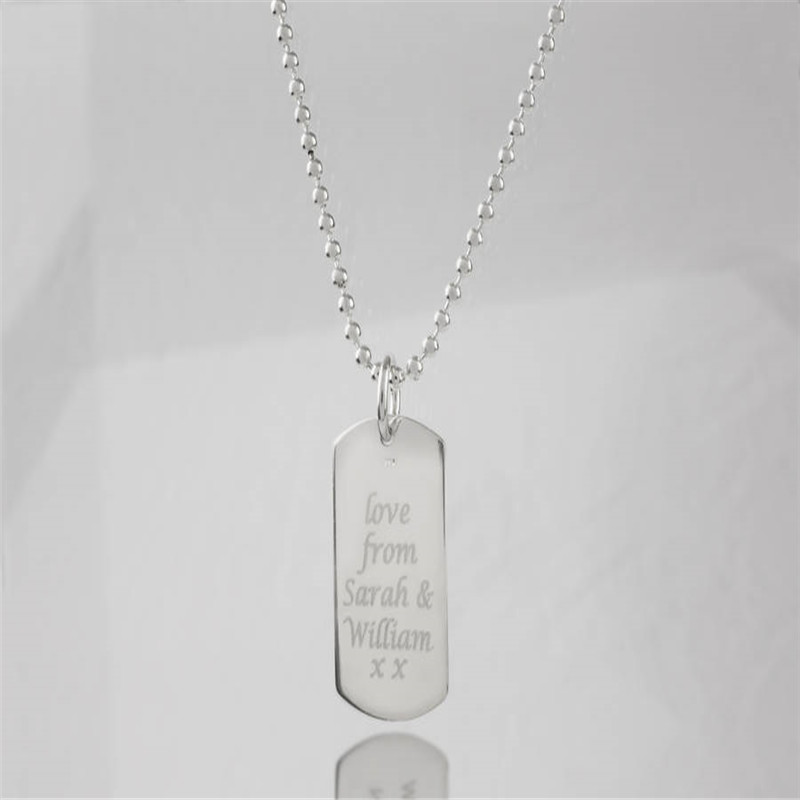 Personalised Coordinates Dog Tag Necklace Personalised coordinates dog tag necklace product image
