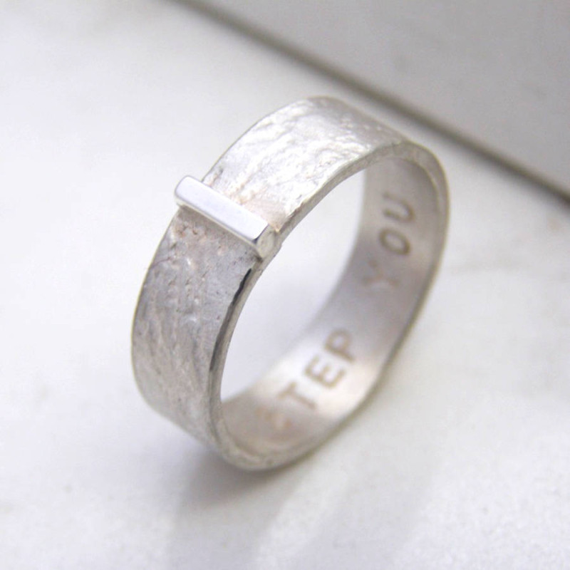 Personalised contemporary his and hers rings product view