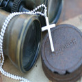 Personalised Love and Protect cross men's chain