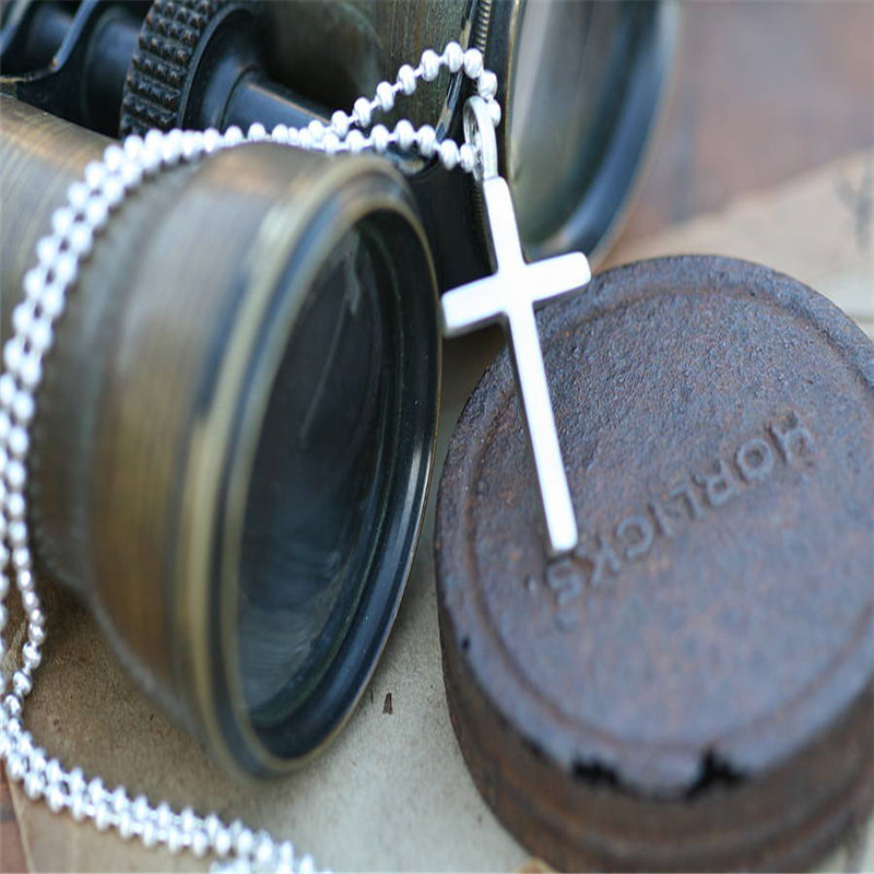 Personalised Love and Protect cross men's chain