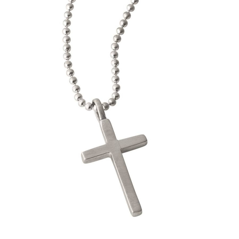 Personalised Love and Protect cross men's chain
