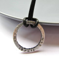 Personalised Daddy Necklace circular pendant