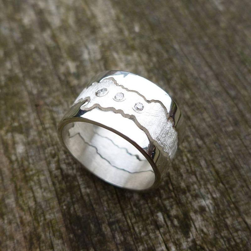 Personalised Double Coastline Ring Personalised Double Coastline Ring product image