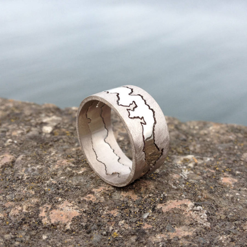 Personalised Double Coastline Ring Personalised Double Coastline Ring product image