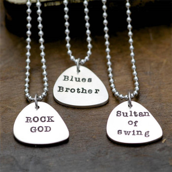 Personalised Mens Plectrum Chain Personalised Mens Plectrum Chain