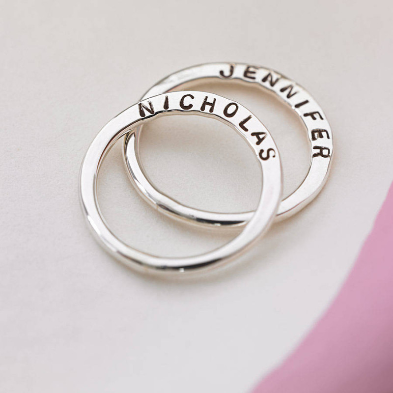 Personalised Verse Ring Personalised Verse Ring with horizontal handstamping