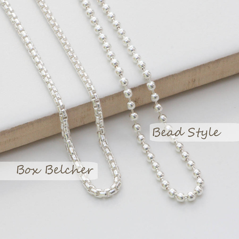Men's Hand or Footprint Necklace Detail Personalised men's hand or footprint necklace detail view