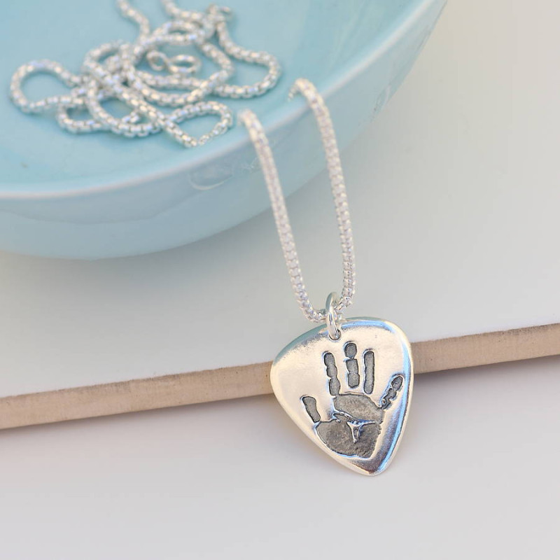 Men's Hand or Footprint Necklace Personalised men's hand or footprint necklace product view