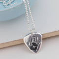 Men's Hand or Footprint Necklace Detail Personalised men's hand or footprint necklace detail view