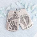 Personalised Handprint Footprint Dog Tag Personalised handprint footprint dog tag