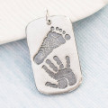 Personalised Handprint Footprint Dog Tag Personalised handprint footprint dog tag jewellery view