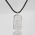 Personalised Message Dog Tag Necklace Personalised message dog tag necklace gallery view