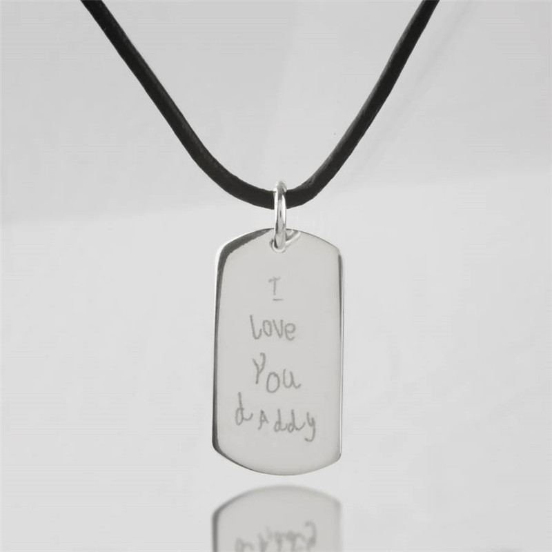 Personalised Message Dog Tag Necklace Personalised message dog tag necklace gallery view