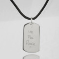 Personalised Message Dog Tag Necklace Personalised message dog tag necklace gallery view