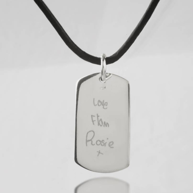 Personalised Message Dog Tag Necklace Personalised message dog tag necklace gallery view