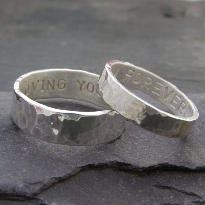 Personalised His and Hers Rings Personalised his and hers rings