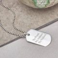Personalised location coordinates dogtag necklace