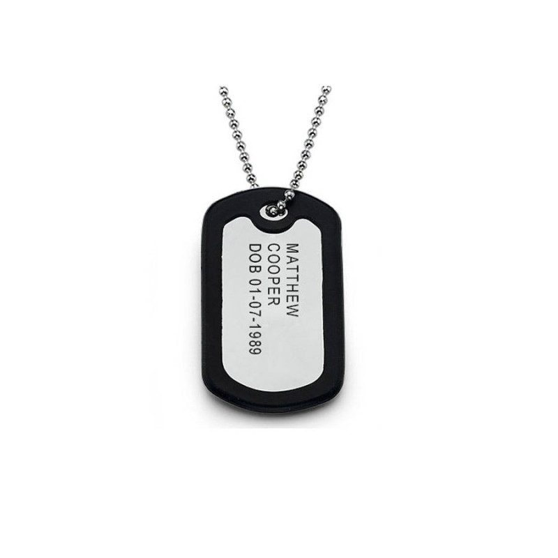 Personalised Men's Identity Tag Necklace Personalised Men's Identity Tag Necklace product image