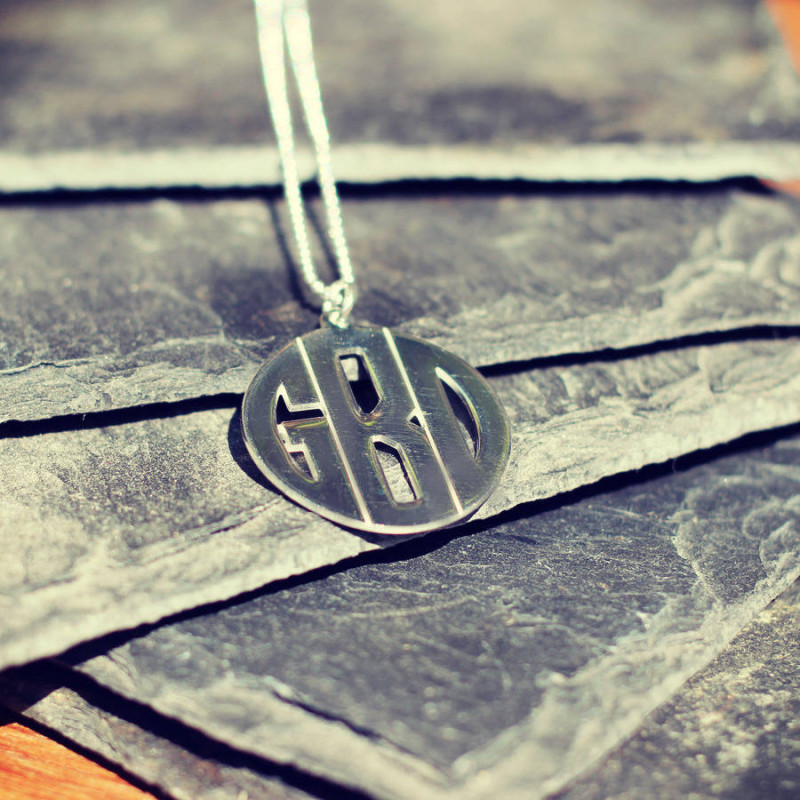 Personalised Men's Monogram Necklace Personalised men's monogram necklace