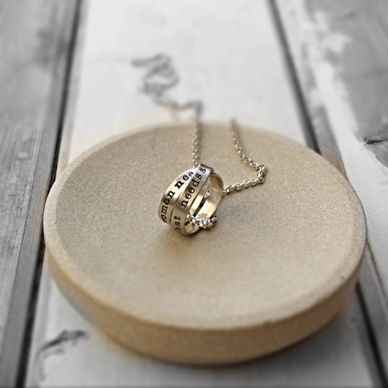 Personalised men's Rumours spiral necklace