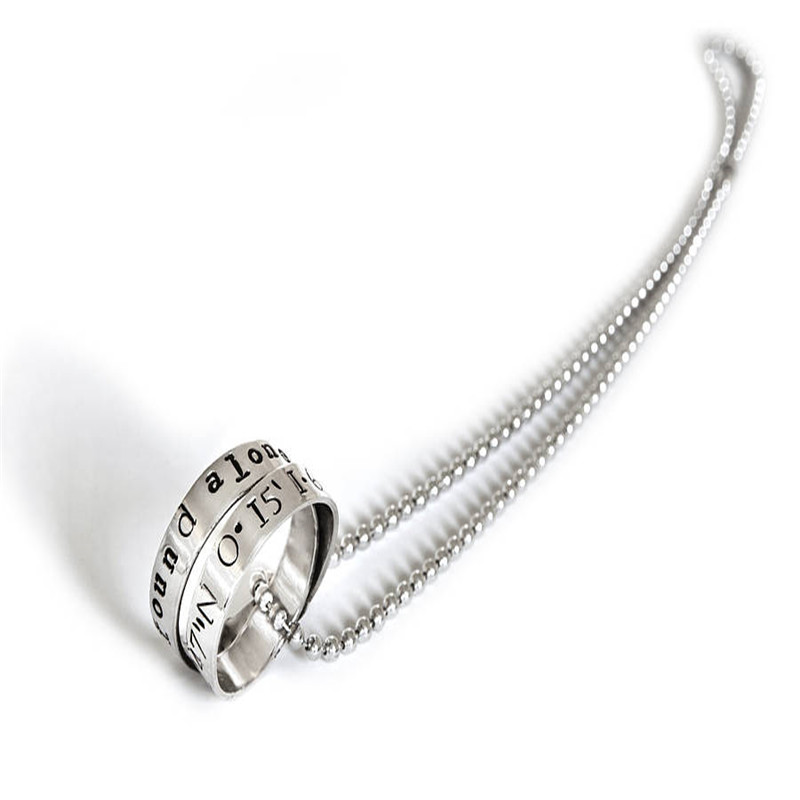 Personalised men's Rumours spiral necklace
