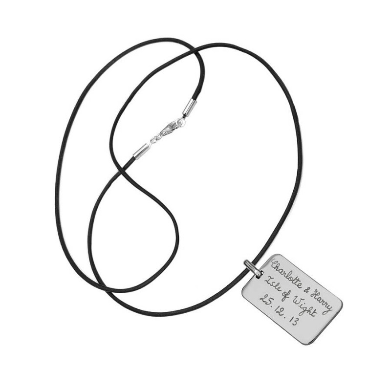 Men’s personalised dog tag necklace