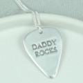 Personalised men's plectrum necklace