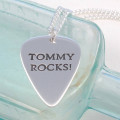 Personalised men's plectrum necklace product image