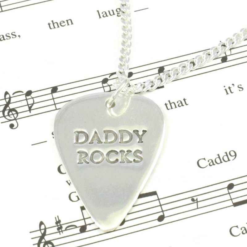 Personalised men's plectrum necklace product image