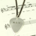 Personalised men's plectrum necklace product image