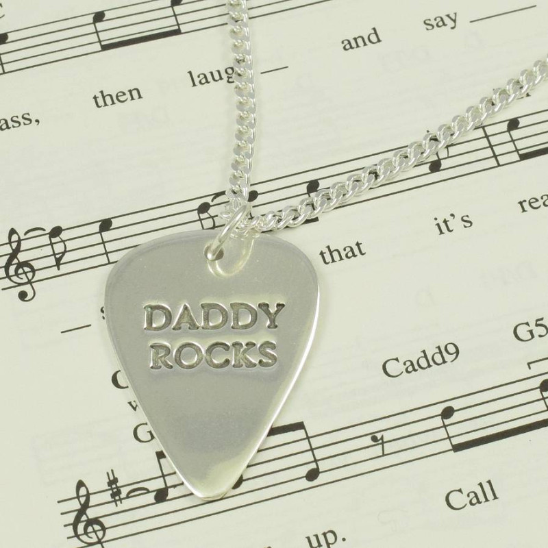 Personalised men's plectrum necklace product image