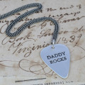 Personalised men's plectrum necklace product image